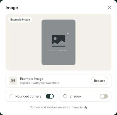 The Image window with a chosen photo and the Place image button
