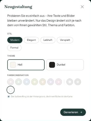 Das Fenster Neugestaltung mit Stil, Thema und Farbkombination