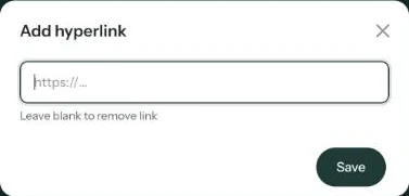 The Add hyperlink window with a web address filled in