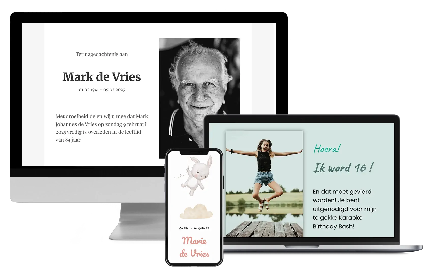 voorbeeld van een online uitnodiging