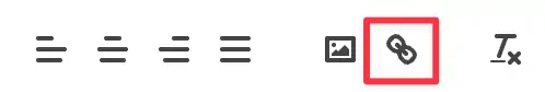 Link-Symbol in der Textleiste