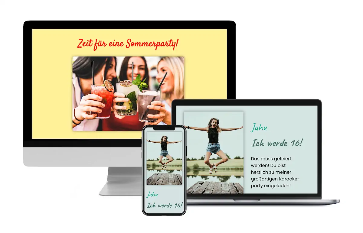 Vorschau einer digitalen Partyeinladung