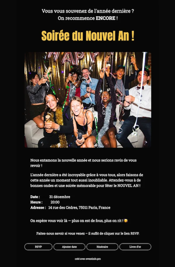 exemple d'invitation de mariage en ligne