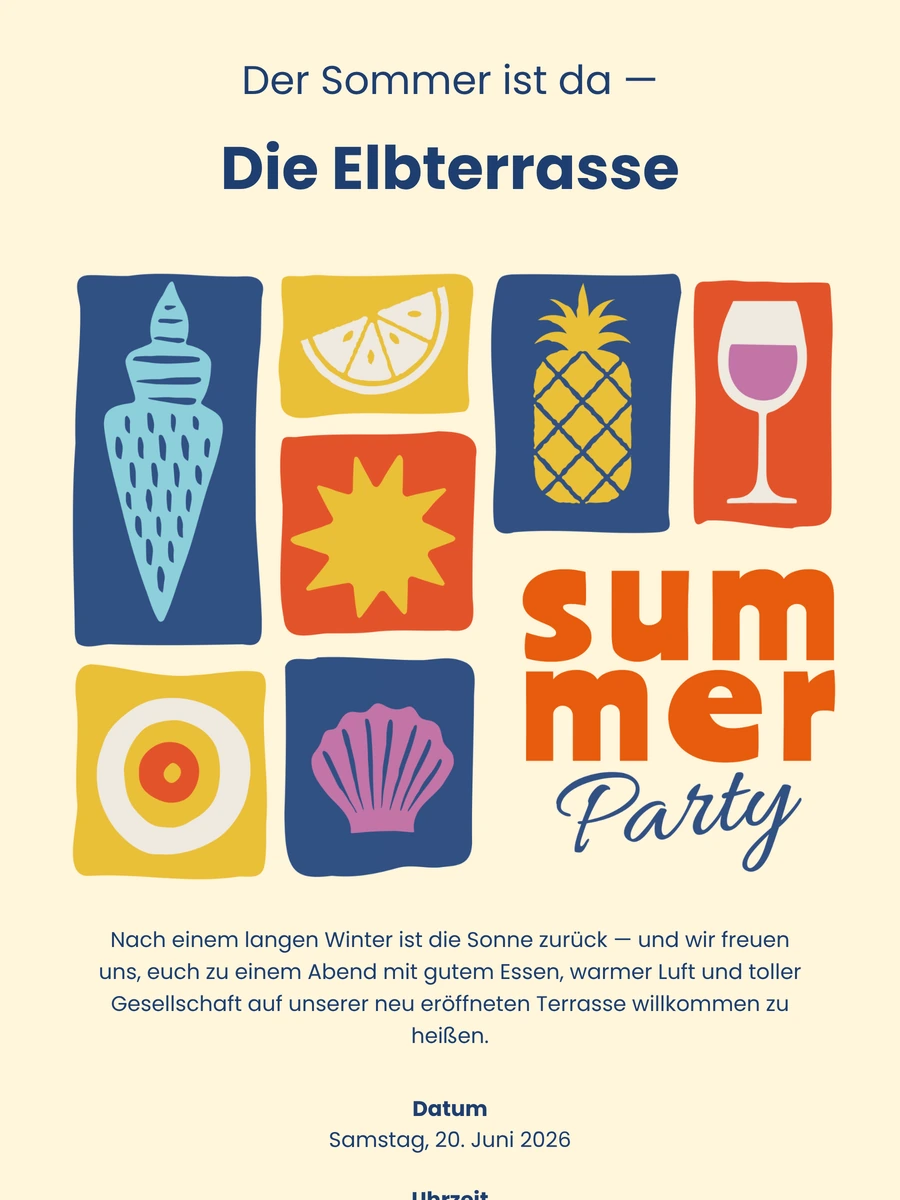 Sommerliche digitale Einladung f&uuml;r den Saisonauftakt
