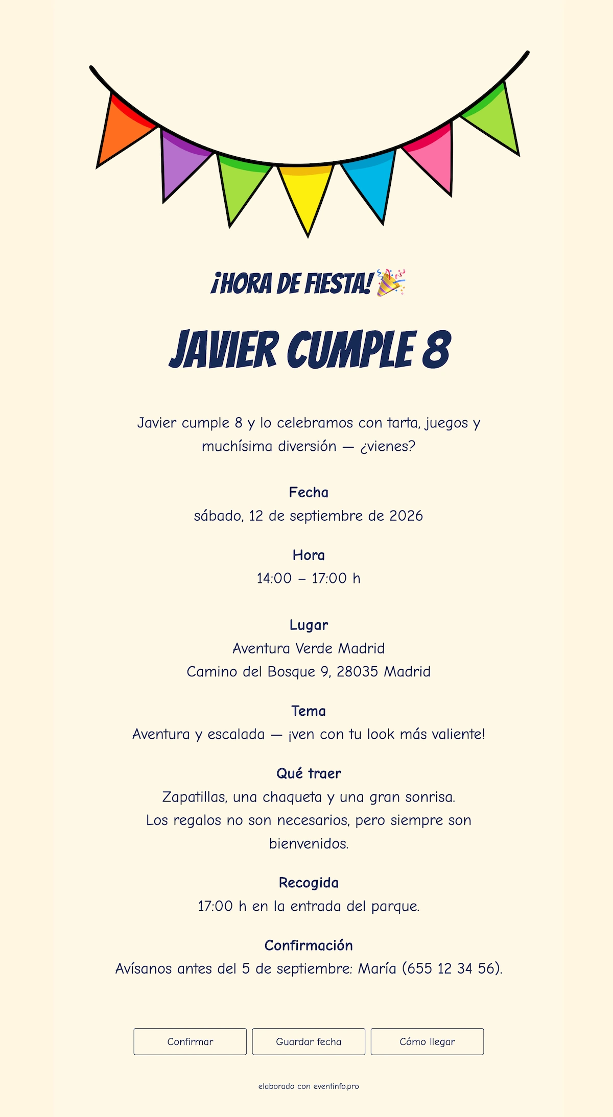 Invitaci&oacute;n digital divertida para fiesta infantil