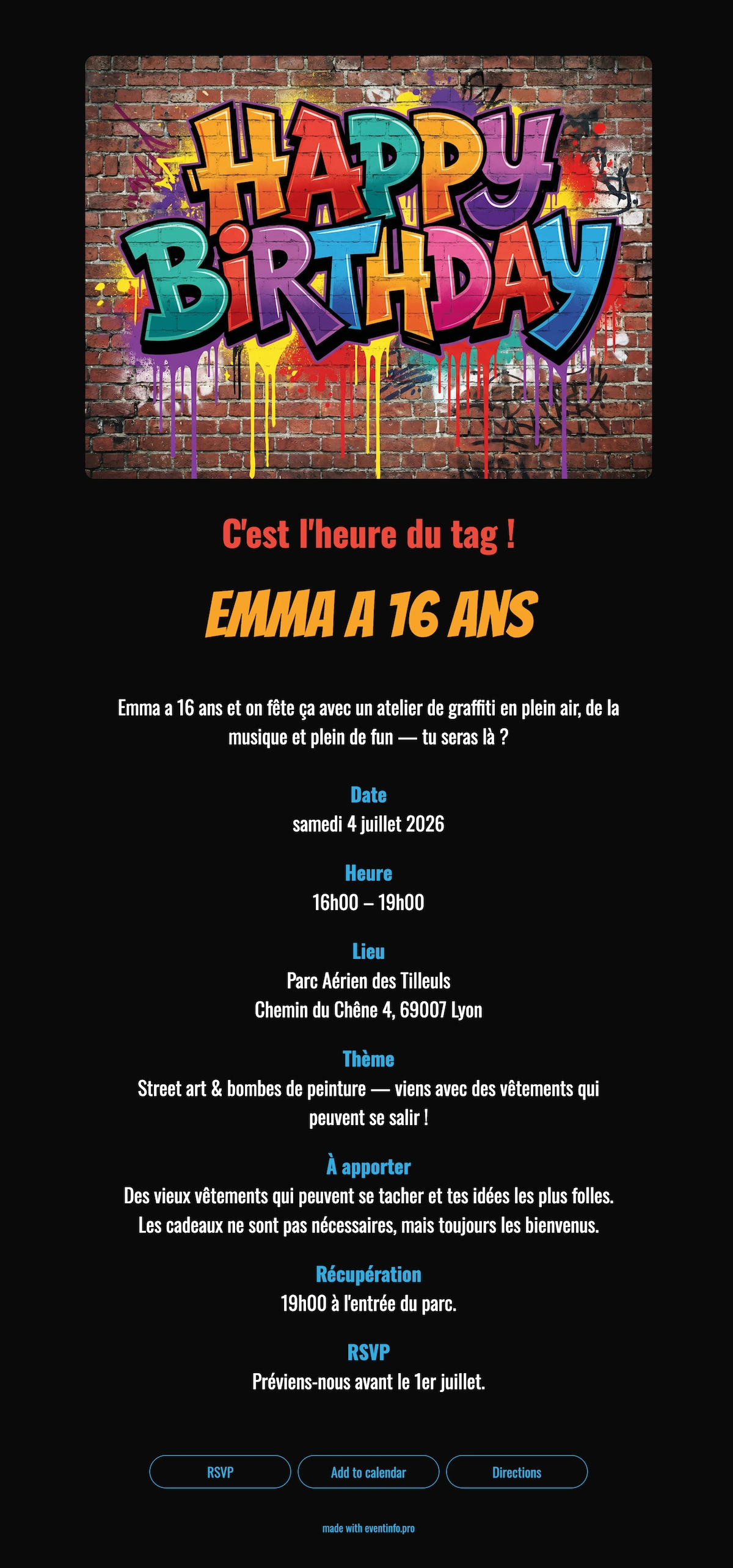 Osez une invitation graffiti urbain