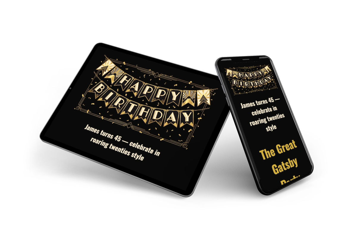 Glamorous twenties online party invitation - Visual 2