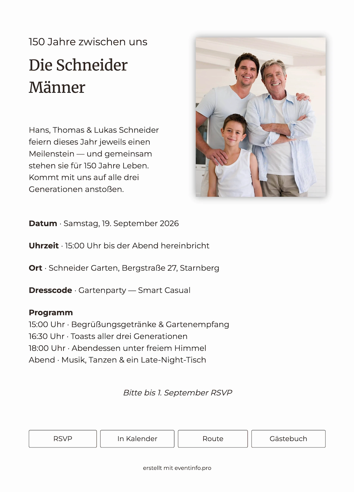 Minimalistische schwarze Online-Partyeinladung