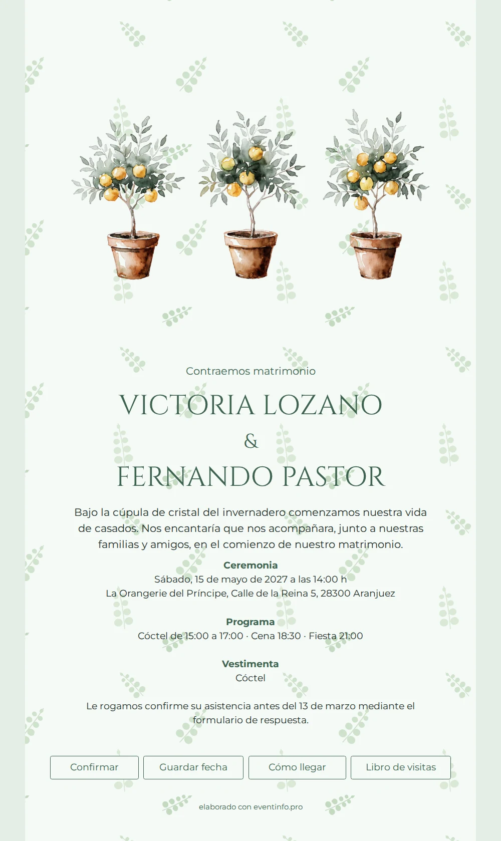Crea tu invitaci&oacute;n de boda con c&iacute;tricos &ndash; example 1