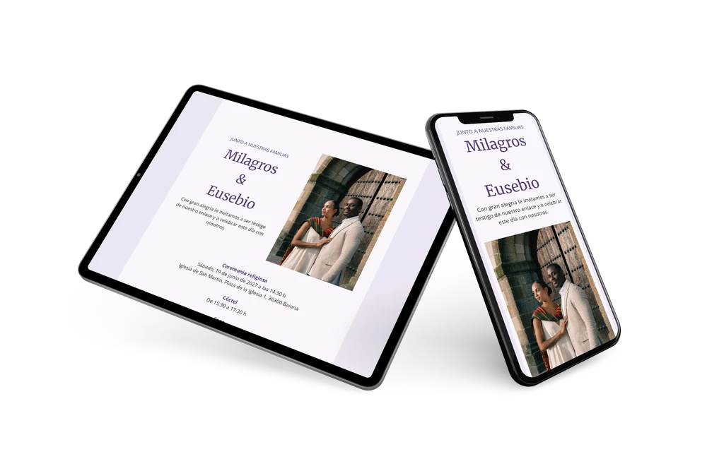 Invitaci&oacute;n de boda formal para la iglesia &ndash; example 2