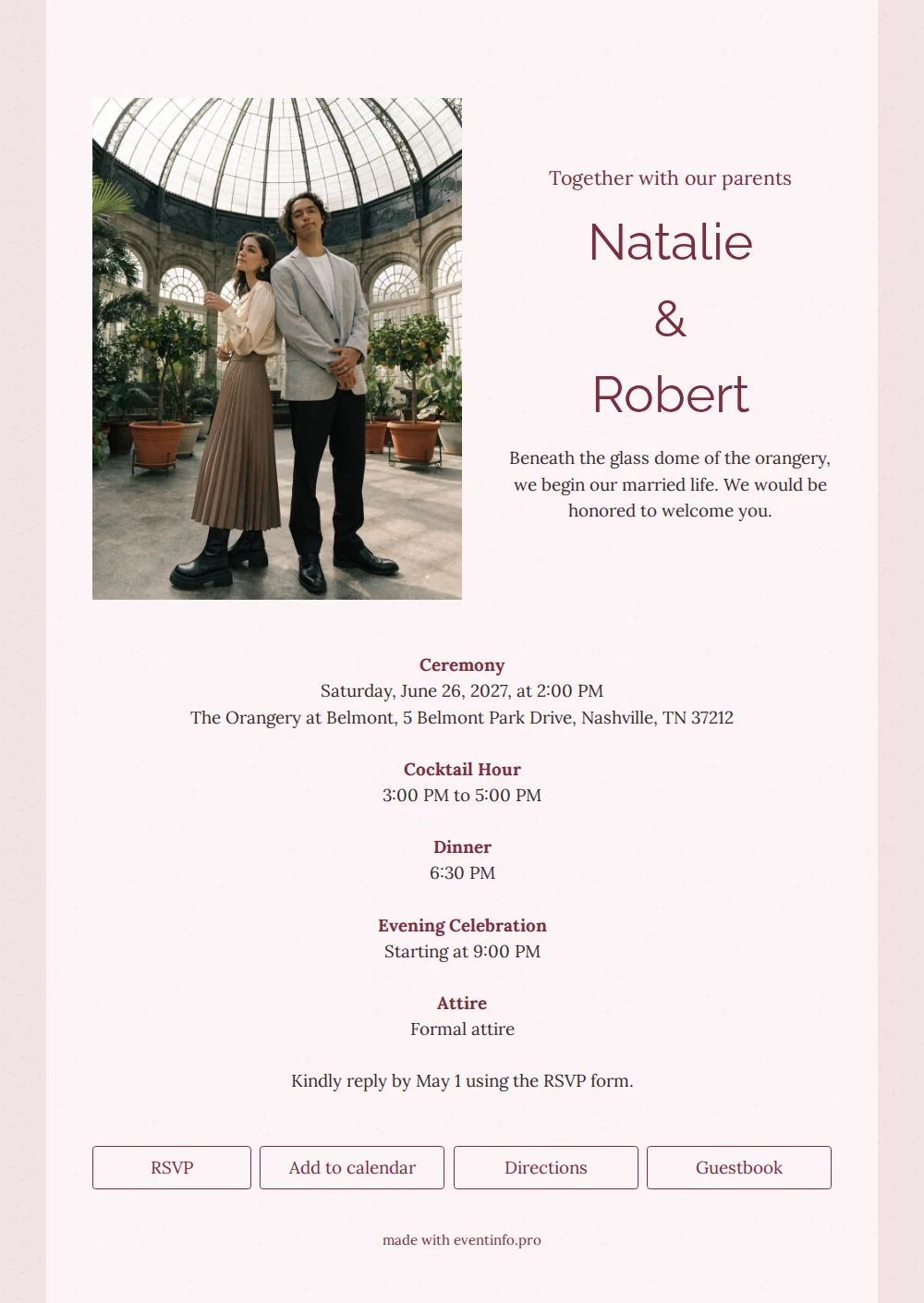 Send a wedding card on handmade paper &ndash; example 1