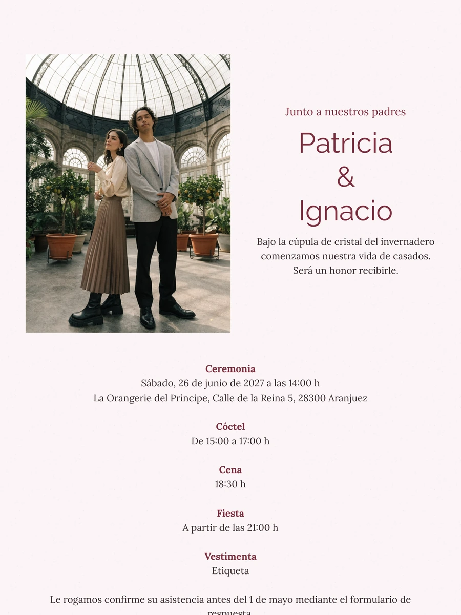 Enviar invitación de boda en papel artesanal