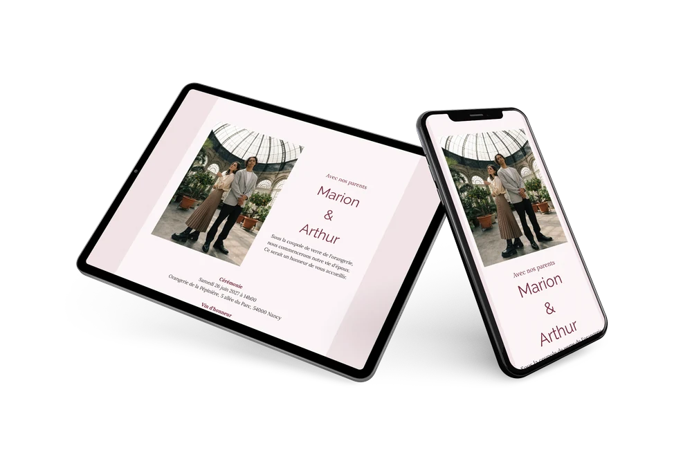 Envoyer un faire-part sur papier fait main &ndash; example 2