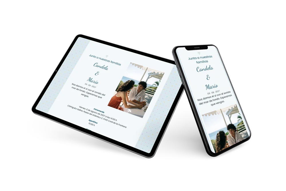Enviar invitación de boda con nombres caligráficos &ndash; example 2