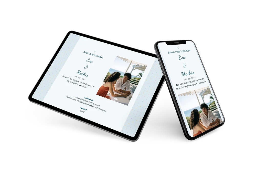 Envoyer un faire-part avec vue sur mer &ndash; example 2