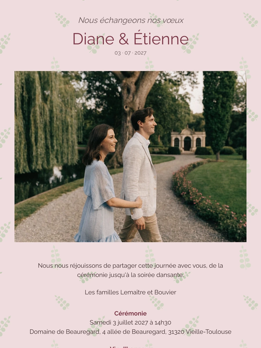 Envoyer un faire-part photo au kiosque