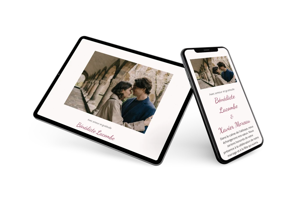Envoyer un faire-part avec photo d’abbaye &ndash; example 2
