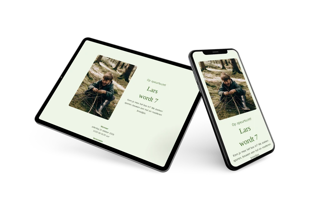 Uitnodiging voor een speurtocht in het bos &ndash; example 2