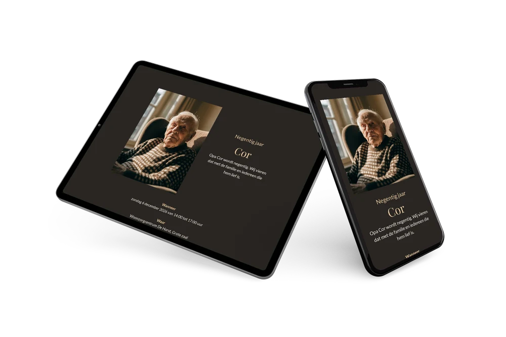 Gouden accenten voor opa’s negentigste &ndash; example 2