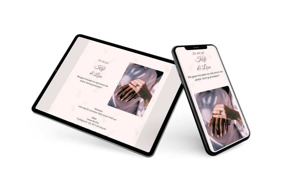 Elegante kaart voor een verlovingsfeest vieren &ndash; example 2