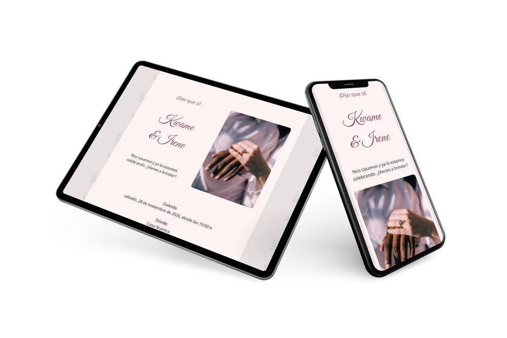 Invitación de fiesta de compromiso con anillo &ndash; example 2