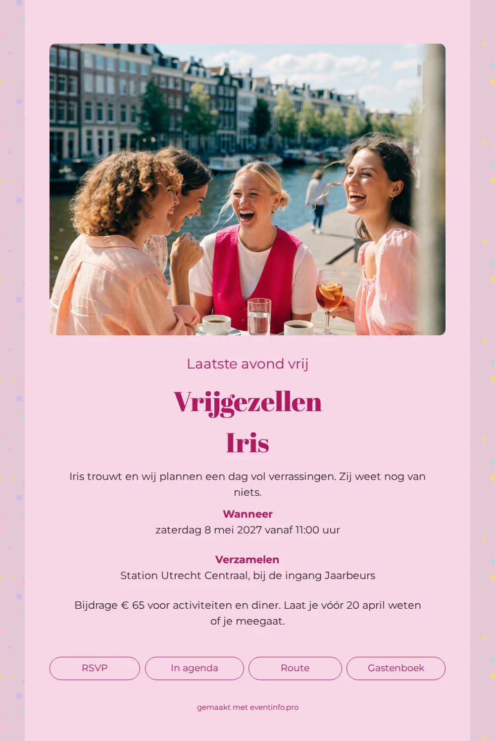 Zonnige uitnodiging voor een verrassingsdag &ndash; example 1