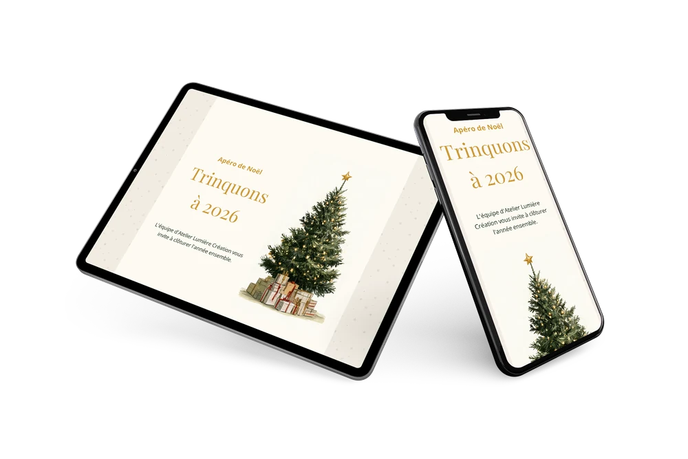 Invitation d’entreprise pour apéro de Noël étoilé &ndash; example 2