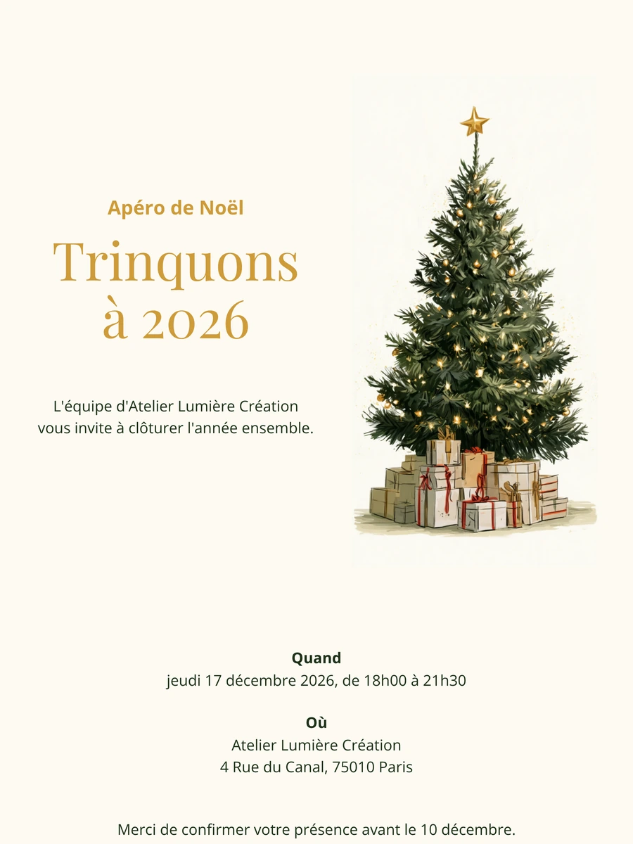 Invitation d’entreprise pour apéro de Noël étoilé