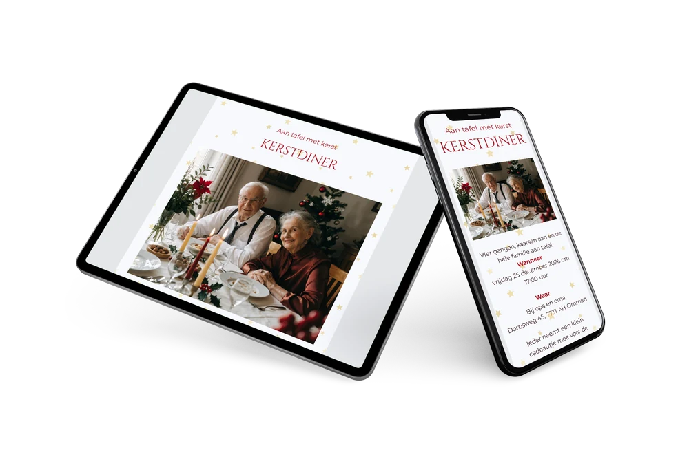 Warme uitnodiging voor een familiediner &ndash; example 2