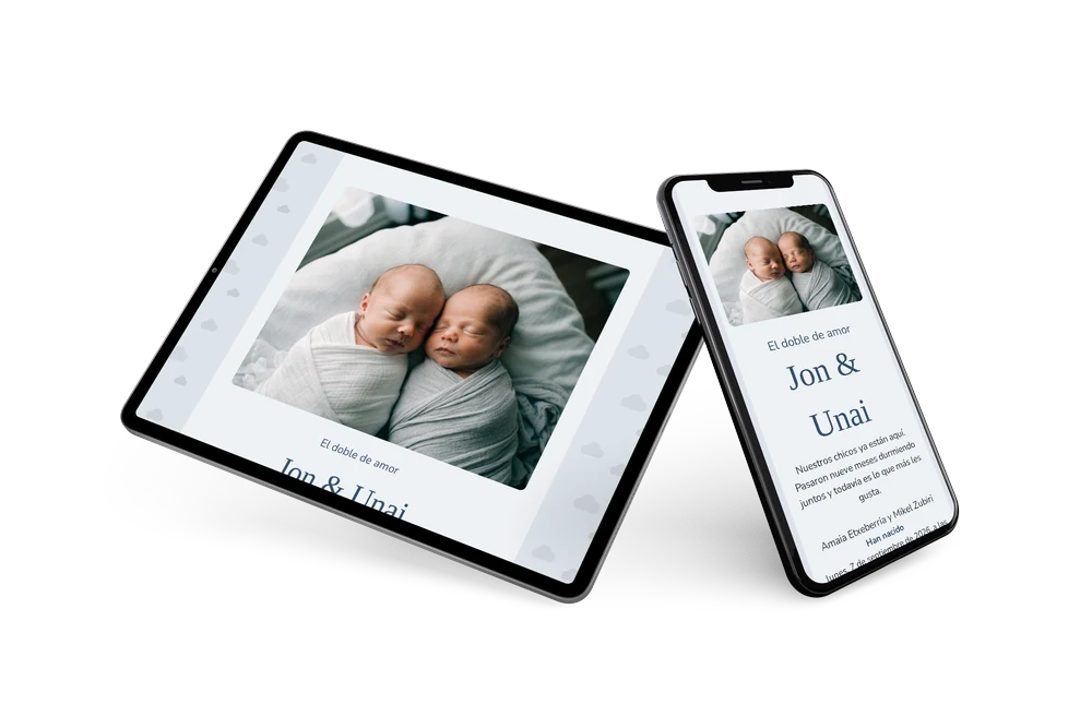 Tarjeta de nacimiento tranquila con foto dormida &ndash; example 2