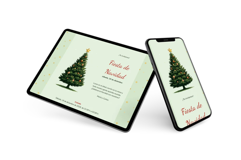 Crear invitación navideña con estrellas doradas &ndash; example 2