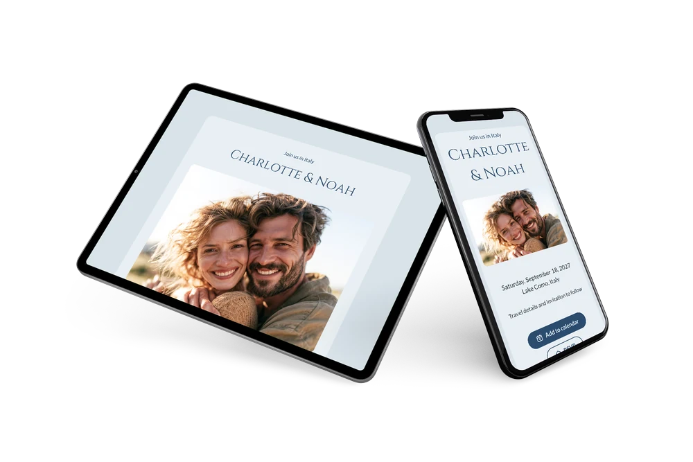 Make an Italy destination save the date &ndash; example 2