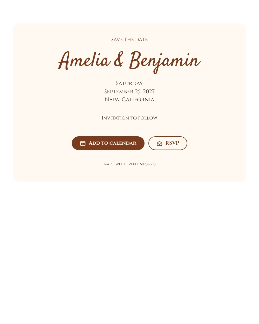 Roman capitals and script save the date &ndash; example 1