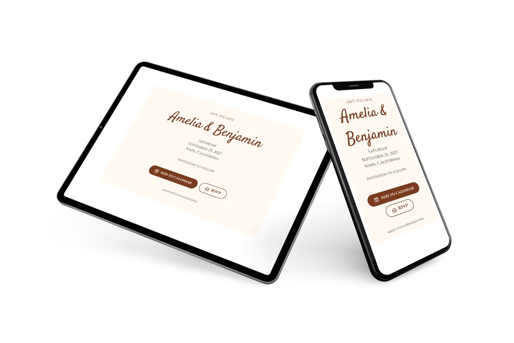 Roman capitals and script save the date &ndash; example 2