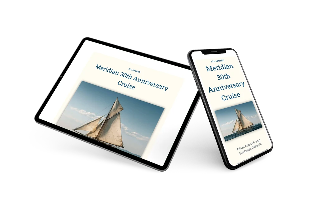 Make an anniversary cruise save the date &ndash; example 2