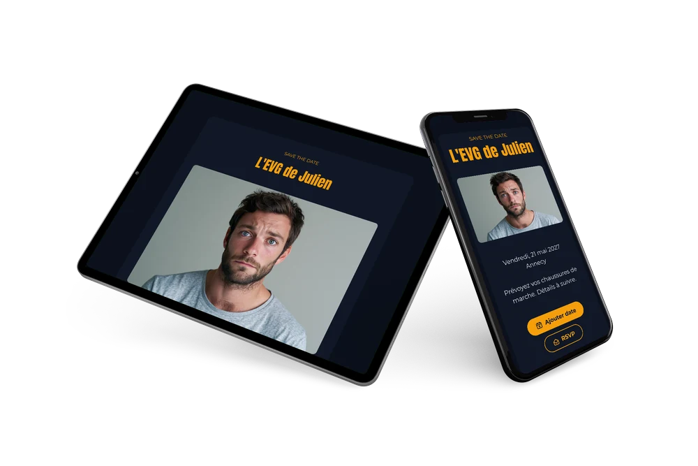 Save the date EVG anthracite et ambre &ndash; exemple 2