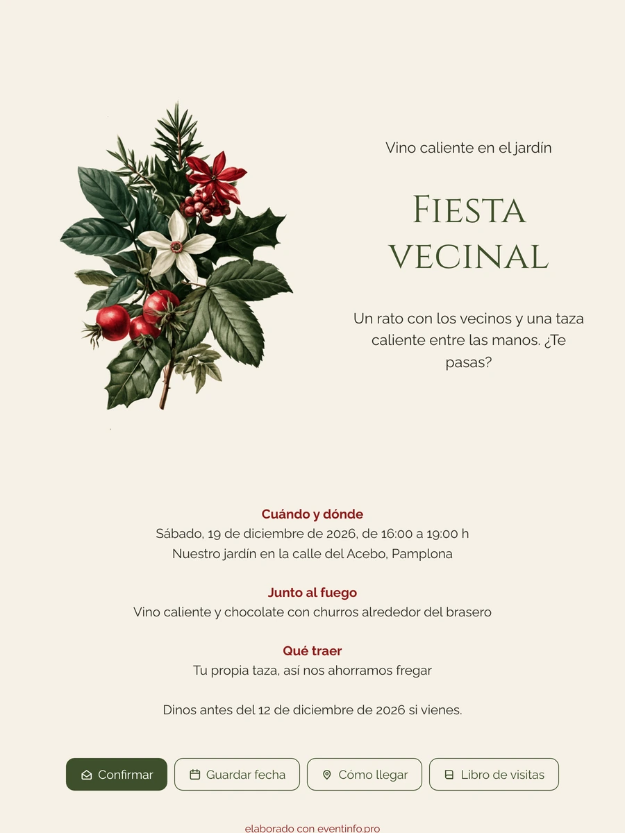 Crear una invitación para la fiesta vecinal