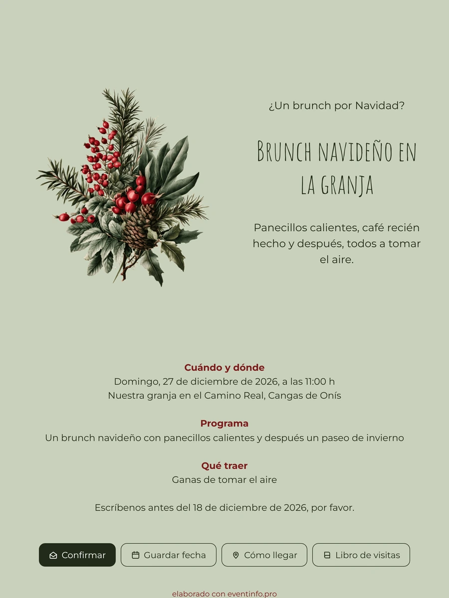 Crea tu invitación de brunch campestre