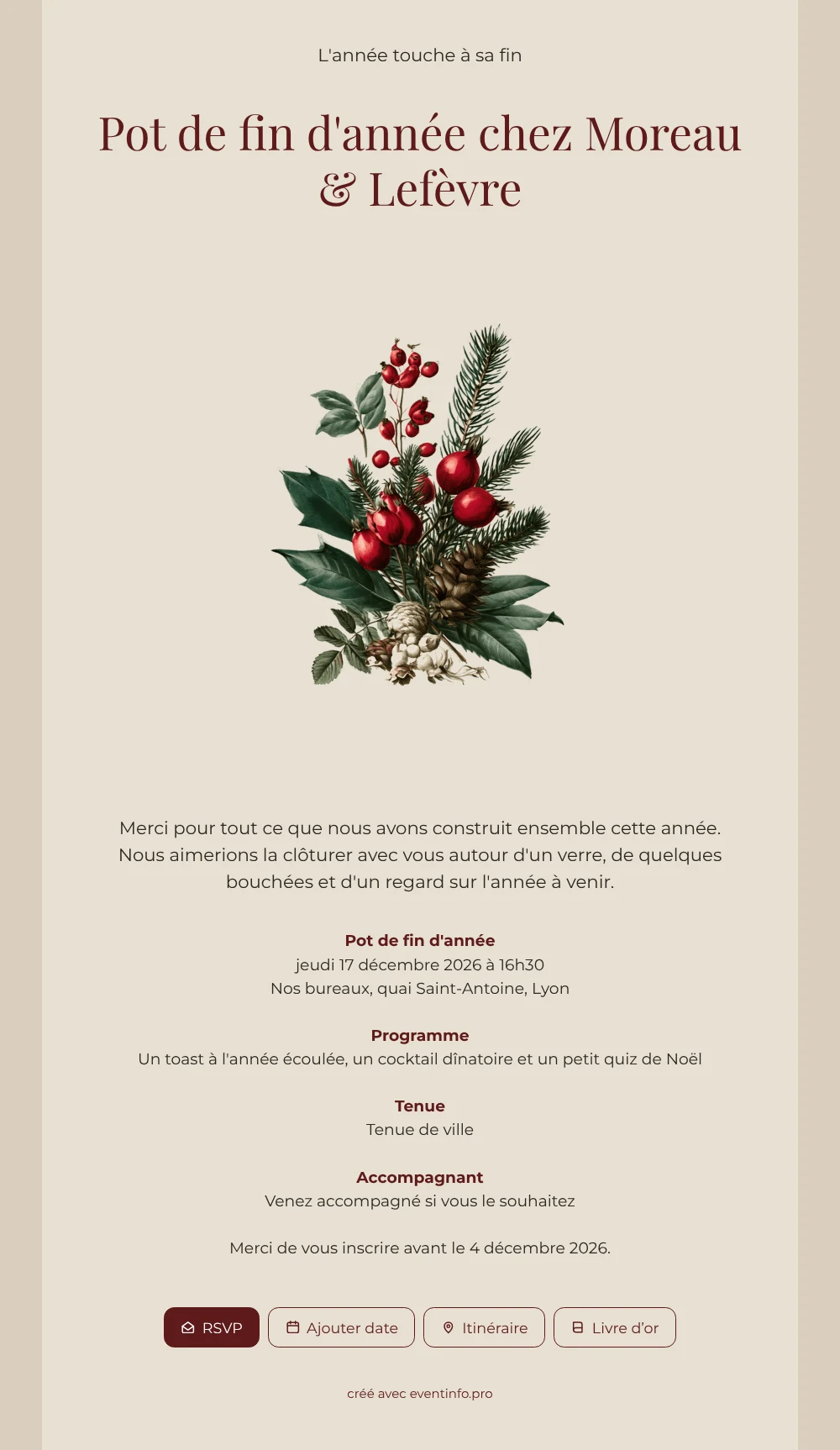 Créer une invitation professionnelle de Noël &ndash; exemple 1