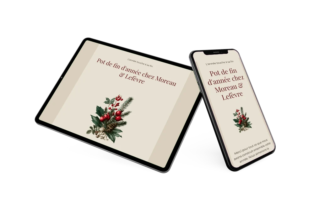 Créer une invitation professionnelle de Noël &ndash; exemple 2