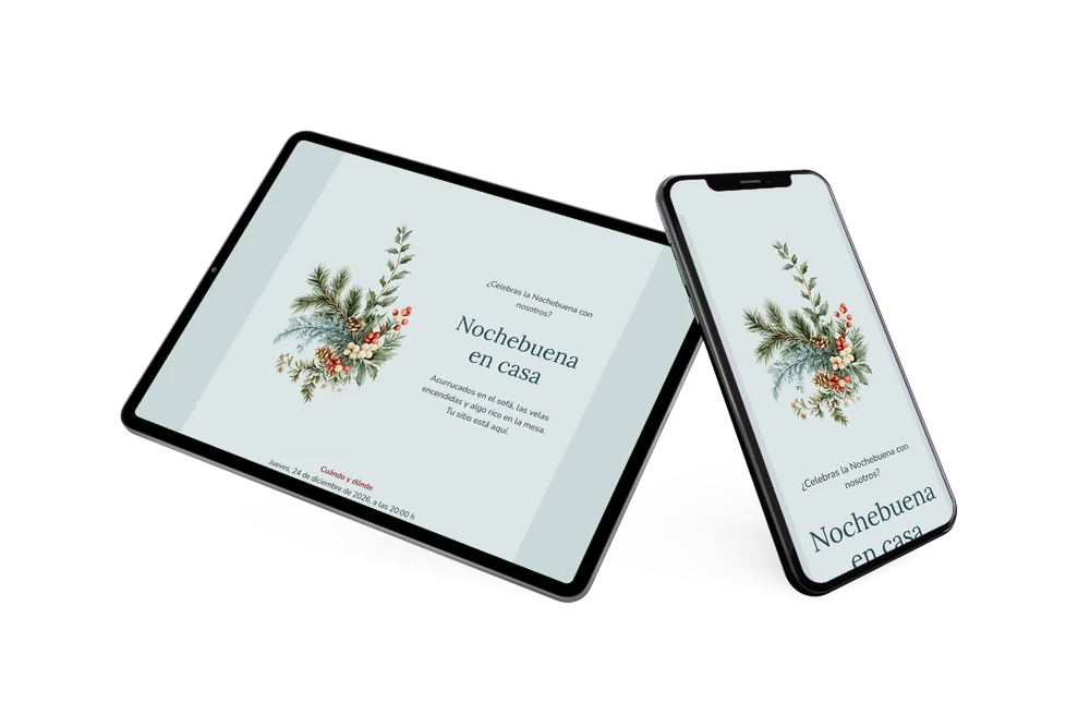 Enviar una invitación navideña en azul hielo &ndash; ejemplo 2