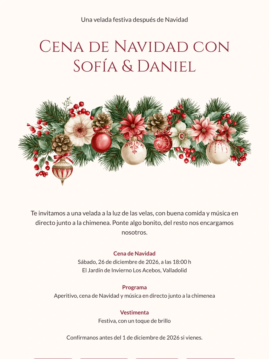 Crear una invitación con flores de Pascua