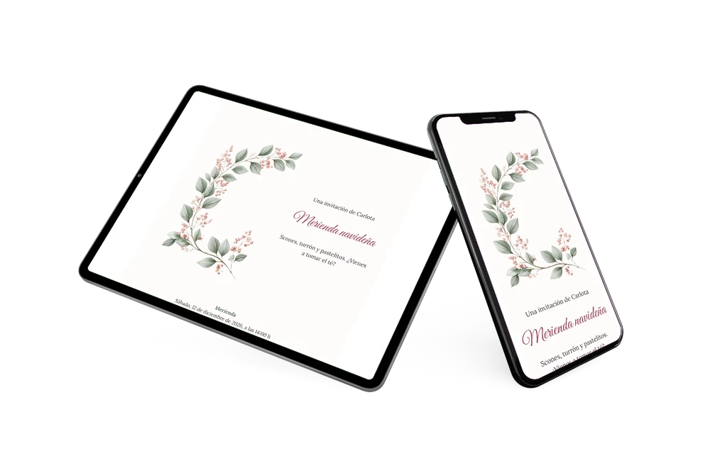 Crear una invitación para la merienda navideña &ndash; ejemplo 2