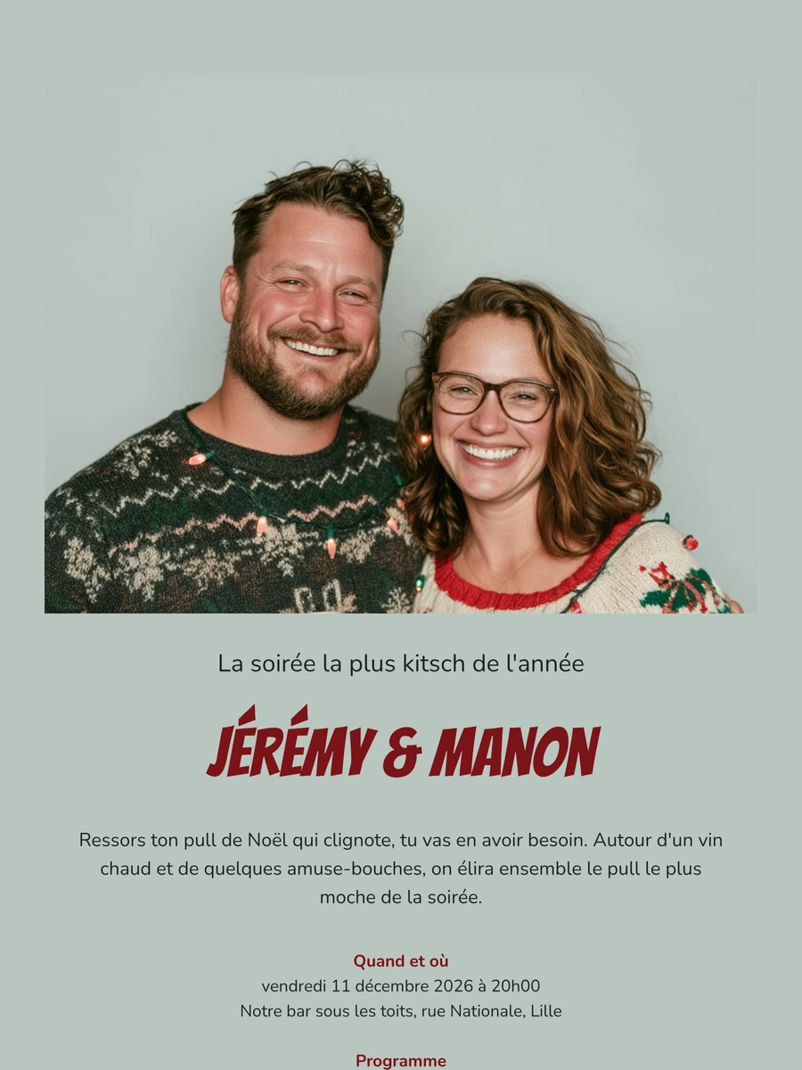 Créer une invitation de soirée kitsch