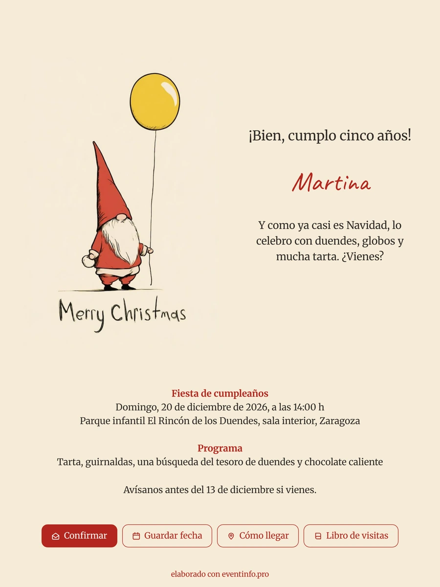 Crea una tarjeta de cumpleaños con duende