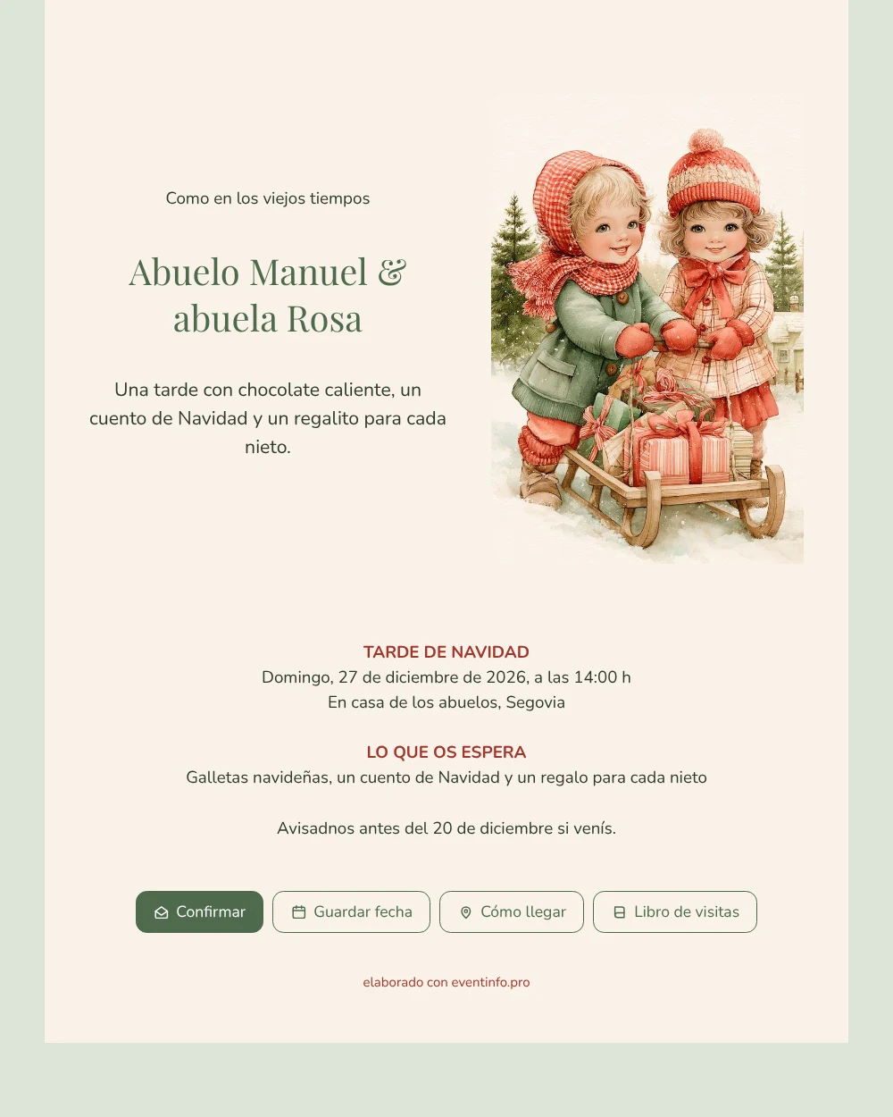 Enviar una tarjeta navideña de los abuelos &ndash; ejemplo 1