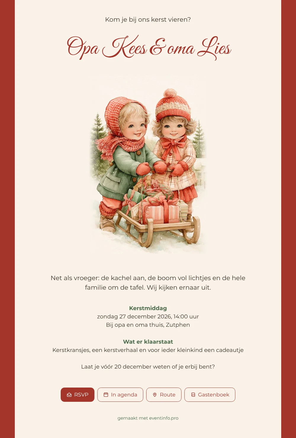 Maak een ouderwetse kerstkaart voor de familie &ndash; voorbeeld 1