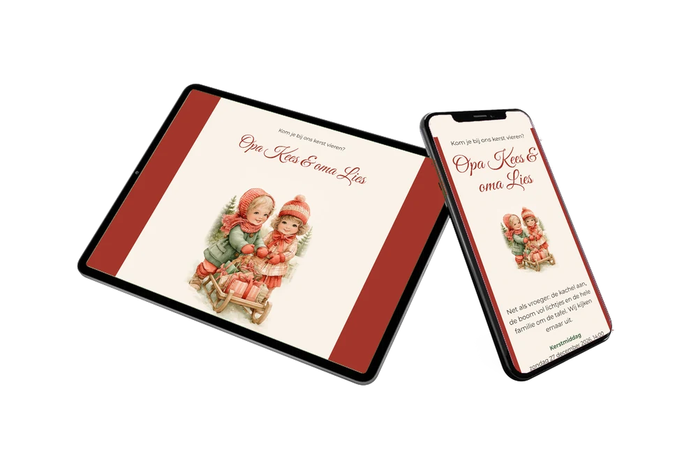 Maak een ouderwetse kerstkaart voor de familie &ndash; voorbeeld 2