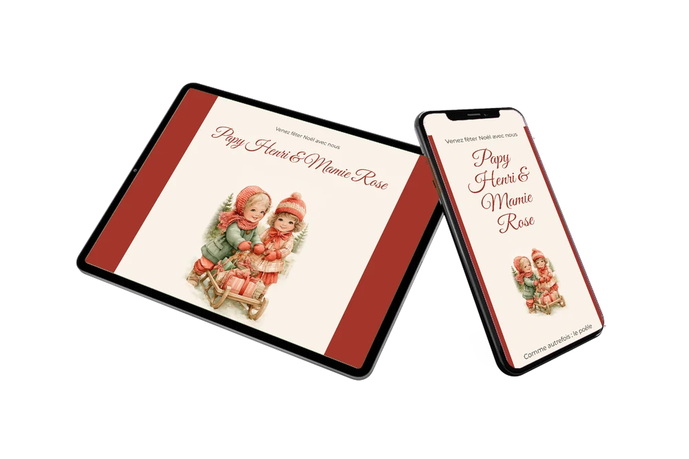 Envoyer une carte de Noël d’autrefois &ndash; exemple 2