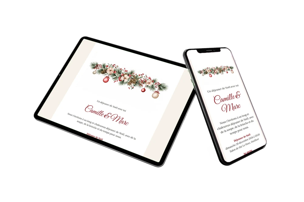 Envoyer une invitation aux boules et baies &ndash; exemple 2